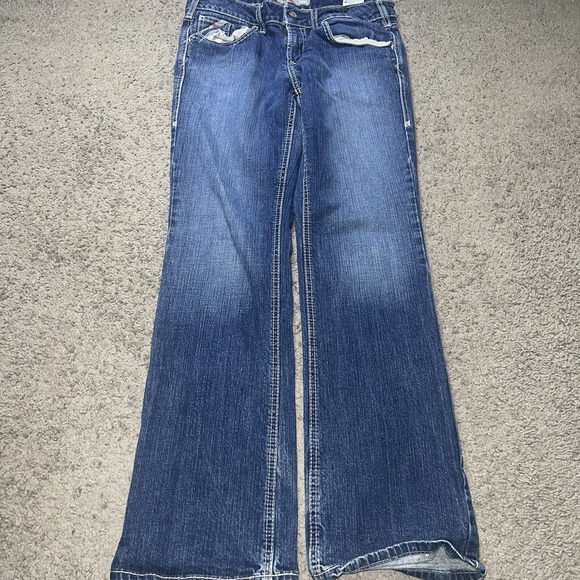 Ariat FR Jeans Womens Size 30 R Mid Rise Boot Cut CAT 2 Blue Stretch Denim - Picture 3 of 8